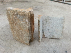 rust quartzite wall stone corner
