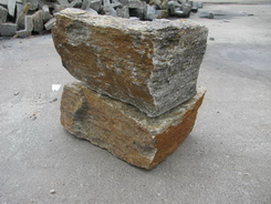 rusty quartzite loose stone corner