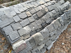 black slate wall cladding stone