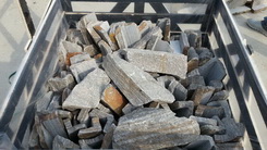 quartzite stone wall corner